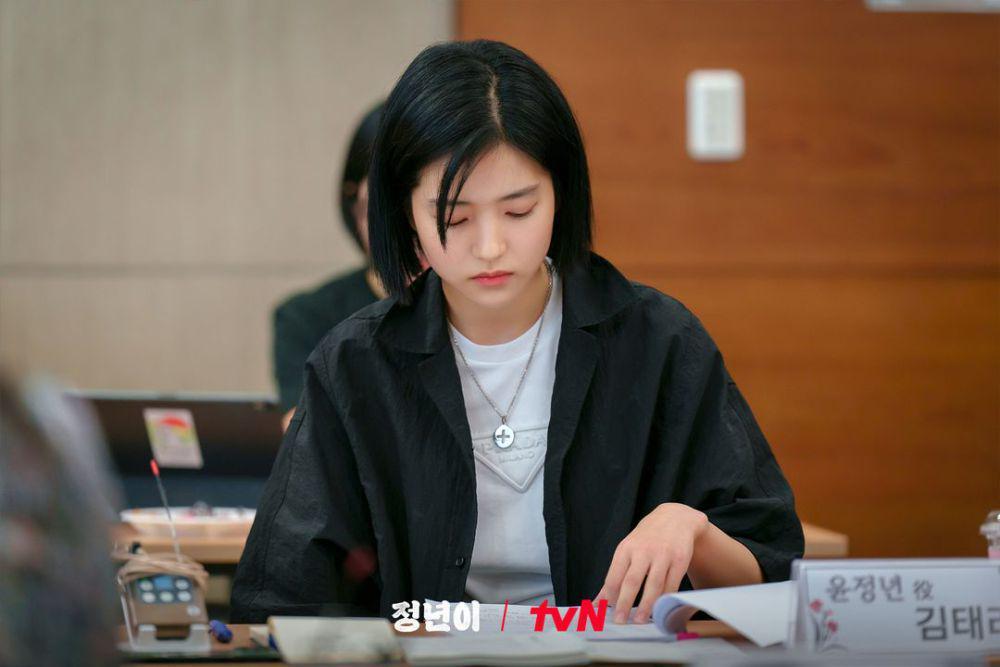 Kim Tae Ri di pembacaan naskah drama Jeong Nyeon: The Star is Born (dok. tvN)