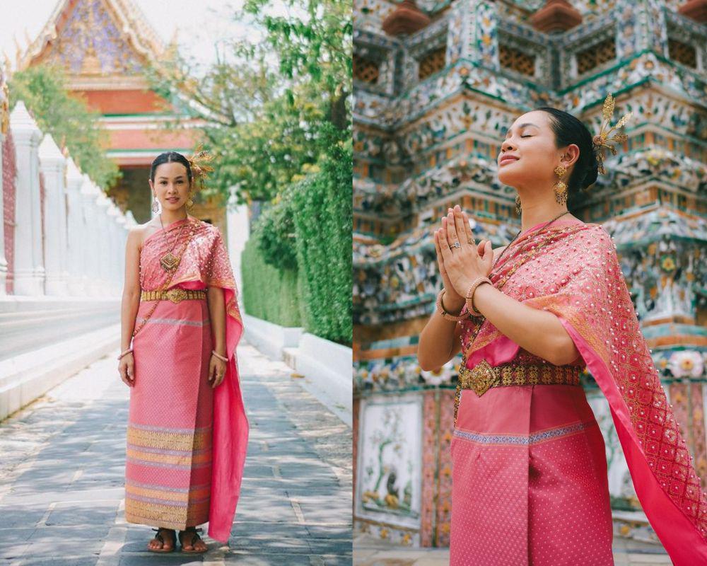 7 Potret Andien Aisyah Kenakan Baju Adat Thailand, Jadi kayak Warlok!