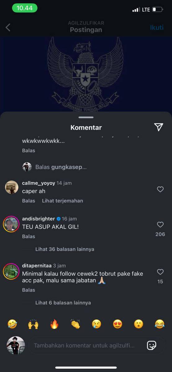 Sumber: Instagram/Agilzulfikar