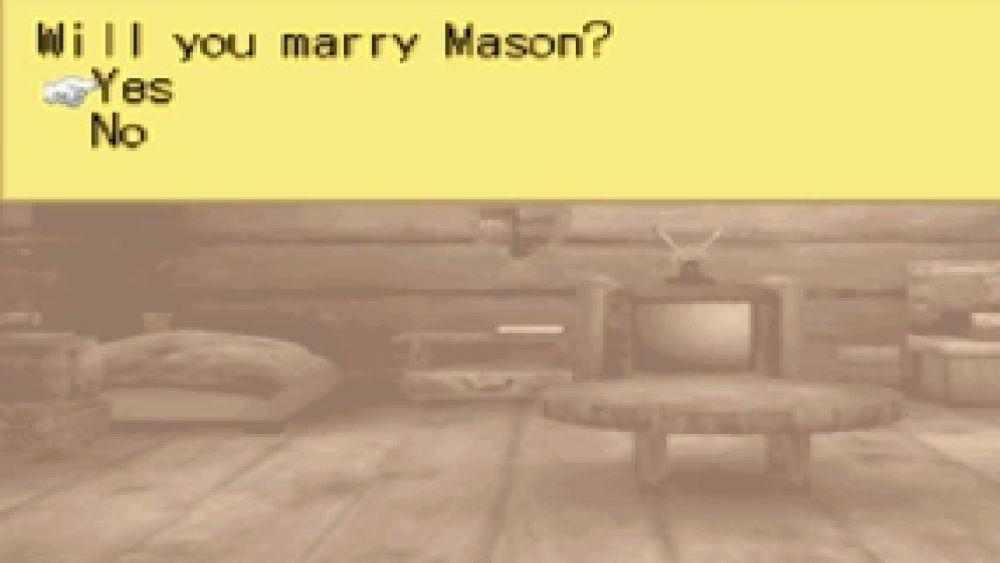 Adegan Mason melamar karakter utama melalui telepon. (dok. Natsume Inc./Harvest Moon DS: Cute)