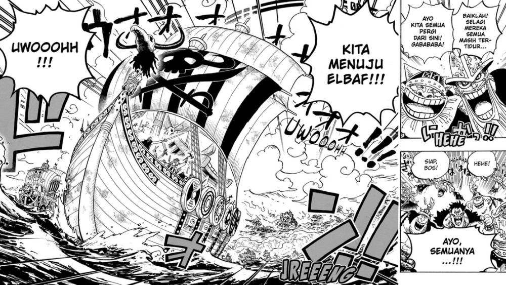 Topi Jerami pergi ke Elbaf. (dok. Shueisha/One Piece)