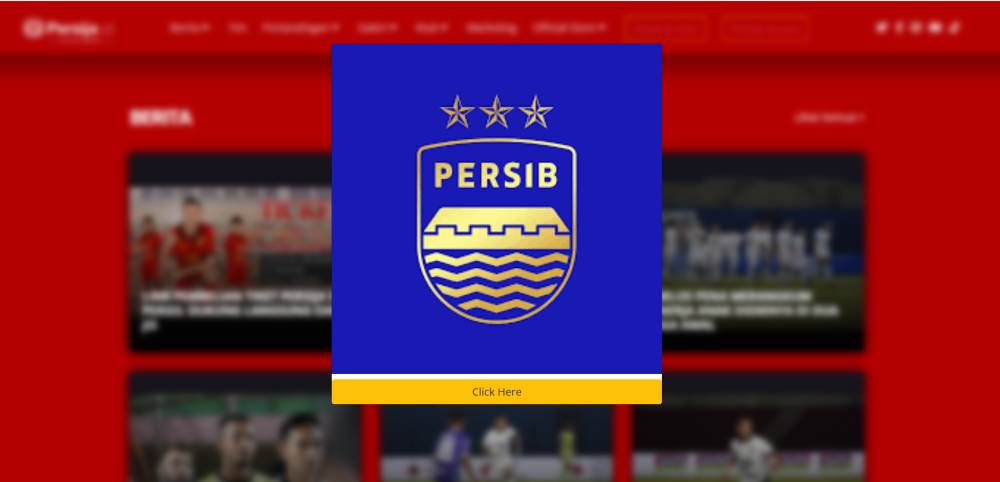 Logo Persib Bandung yang terpampang di situs resmi Persija Jakarta (Tangkapan layar Persija.id)