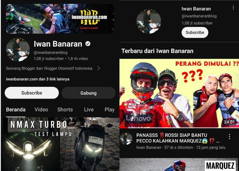 potret Channel YouTube Iwan Banaran (dok.iwanbanaranblog/Iwan Banaran)