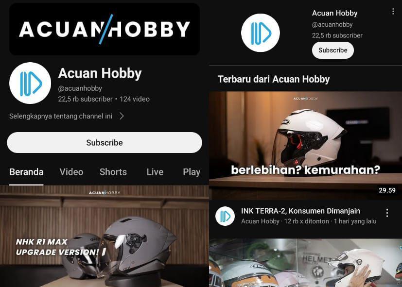 potret Channel YouTube Acuan Hobby (dok.acuanhobby/Acuan Hobby)