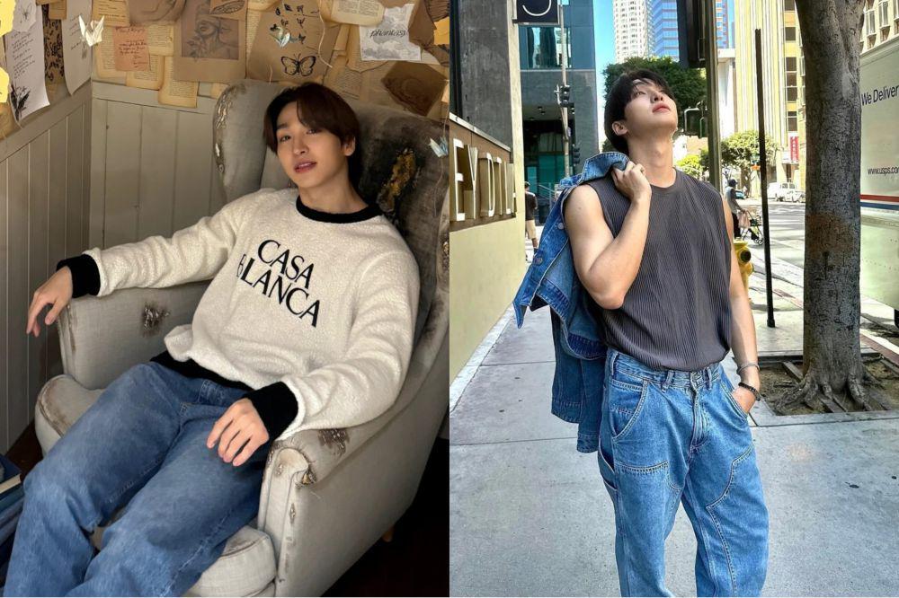 potret OOTD kasual ala Sangyeon THE BOYZ (x.com/WE_THE_BOYZ | instagram.com/thesangyeon)