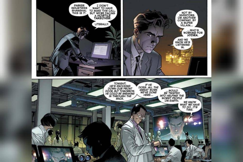 The Amazing Spider-Man (2015) #31—Parker Industries (dok. Marvel Comics/Parker Industries)
