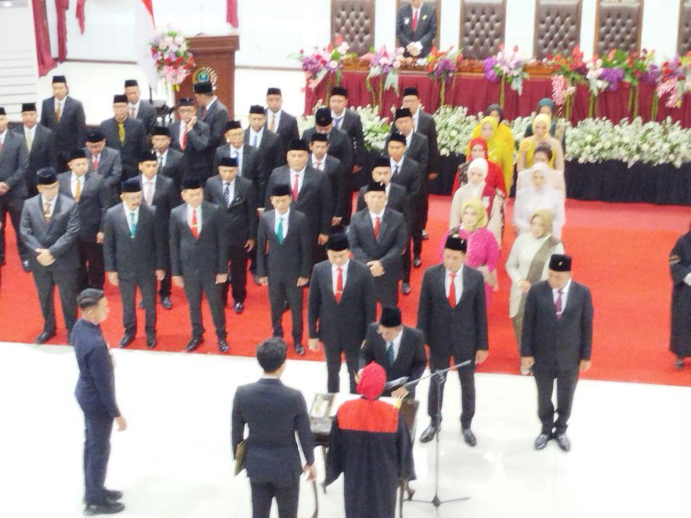 Pelantikan anggota DPRD Kota Malang periode 2024-2029. (IDN Times/Rizal Adhi Pratama)