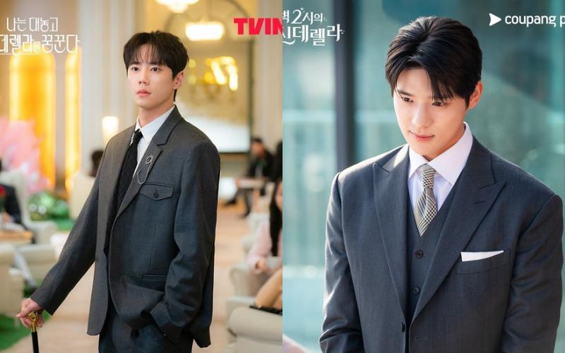 Lee Jun Young di drama Dreaming of A Freaking Fairy Tale (instagram.com/tving.official) | Moon Sang Min di drama Cinderella at 2 AM (instagram.com/coupangplay)