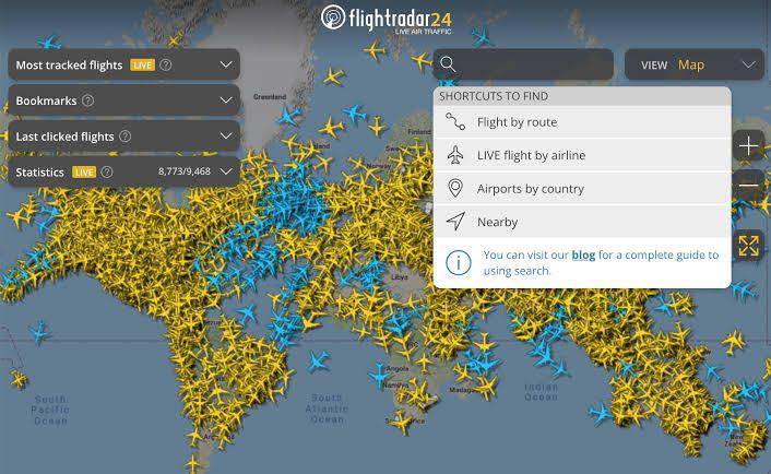 fitur Flightradar24 (flightradar24.com)