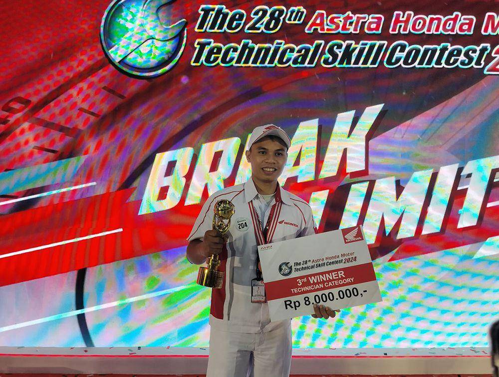 Said Muhammad Randy Mekanik Honda Sumut Raih Podium di Astra Honda Technical Skill Contest 2024 (Dok. AHM)