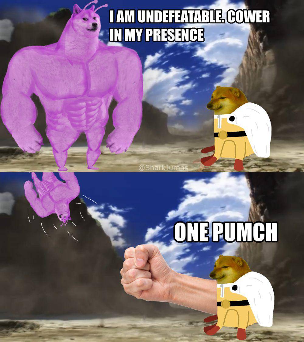 potret meme kocak Saitama One Punch Man (reddit.com/user/SharkJumps)
