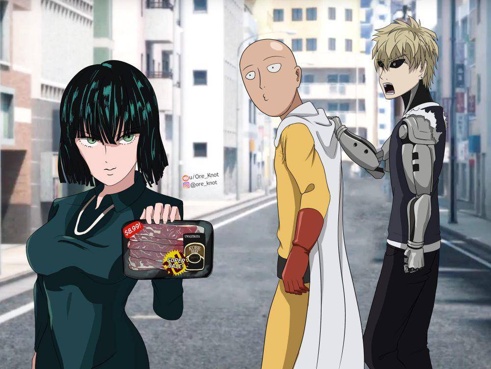 potret meme kocak Saitama One Punch Man (reddit.com/user/Ore_Knot)