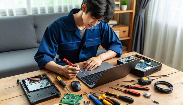 Ilustrasi service laptop handal (freepik.com/walldecorated)