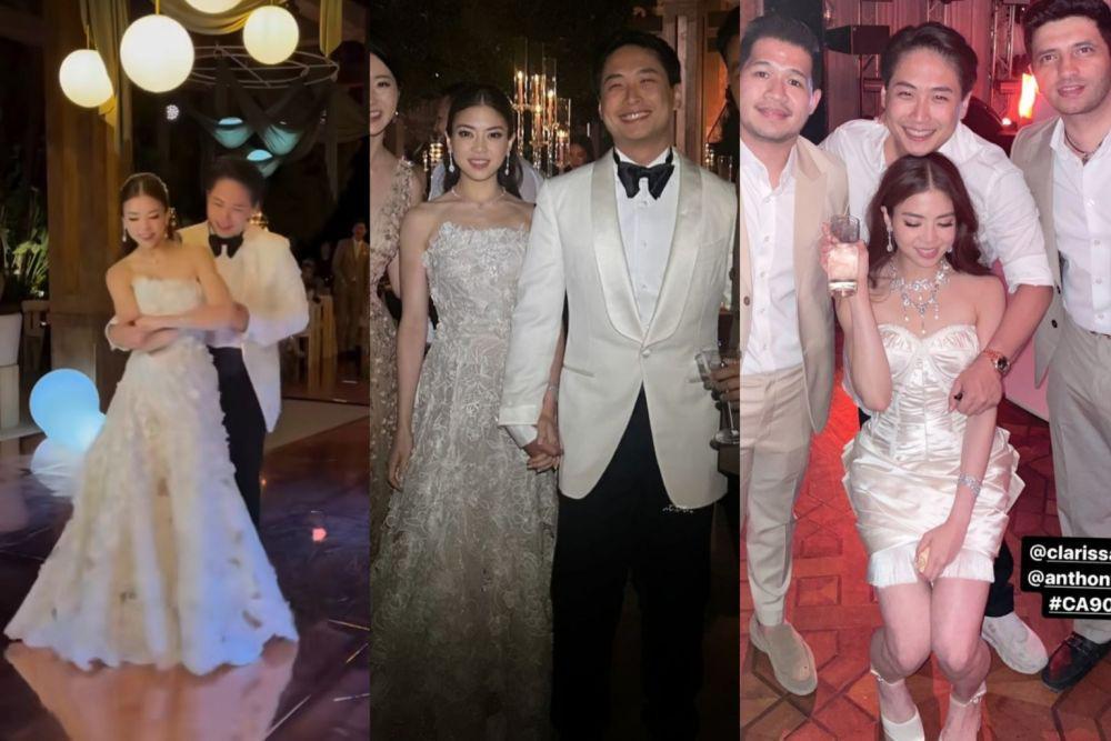 9 Style Dress dan Makeup Resepsi Clarissa Tanoesoedibjo, Glamor!