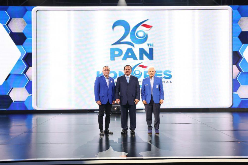 Hadiri Penutupan Kongres VI PAN, Prabowo Ucapkan Terima Kasih