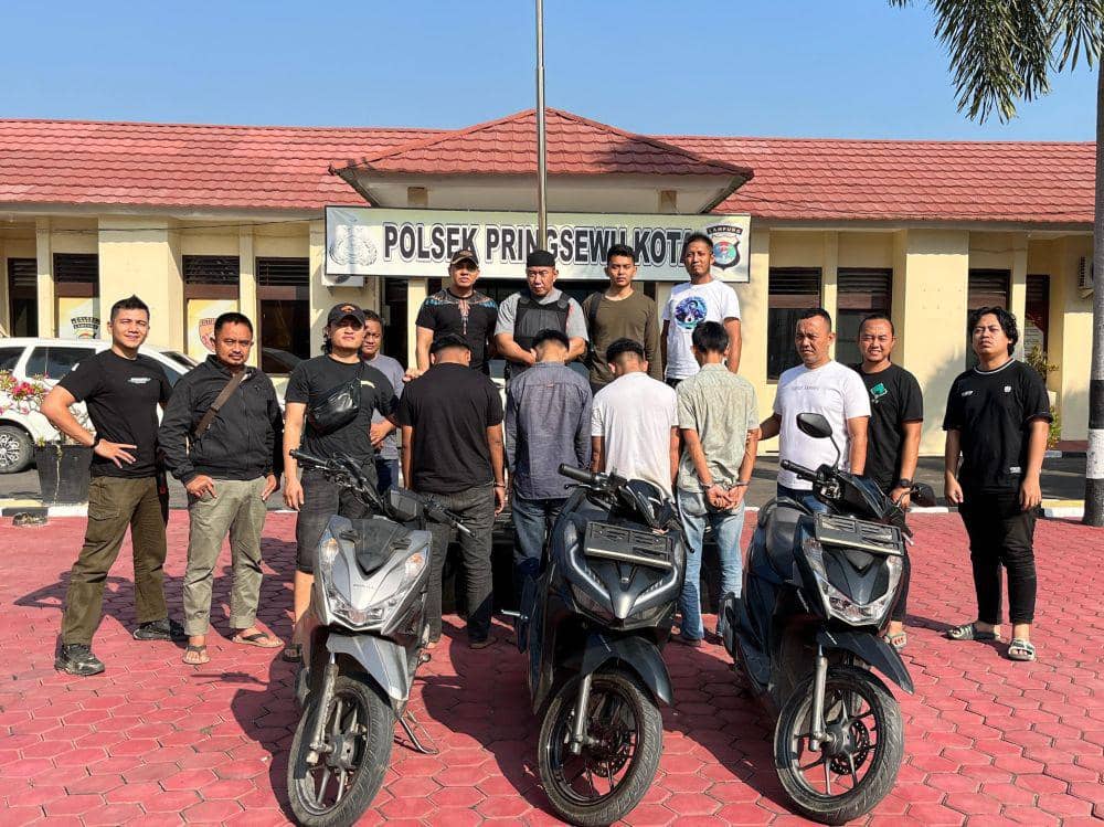 Beraksi Belasan TKP, Komplotan Pelaku Curanmor Pringsewu Ditangkap