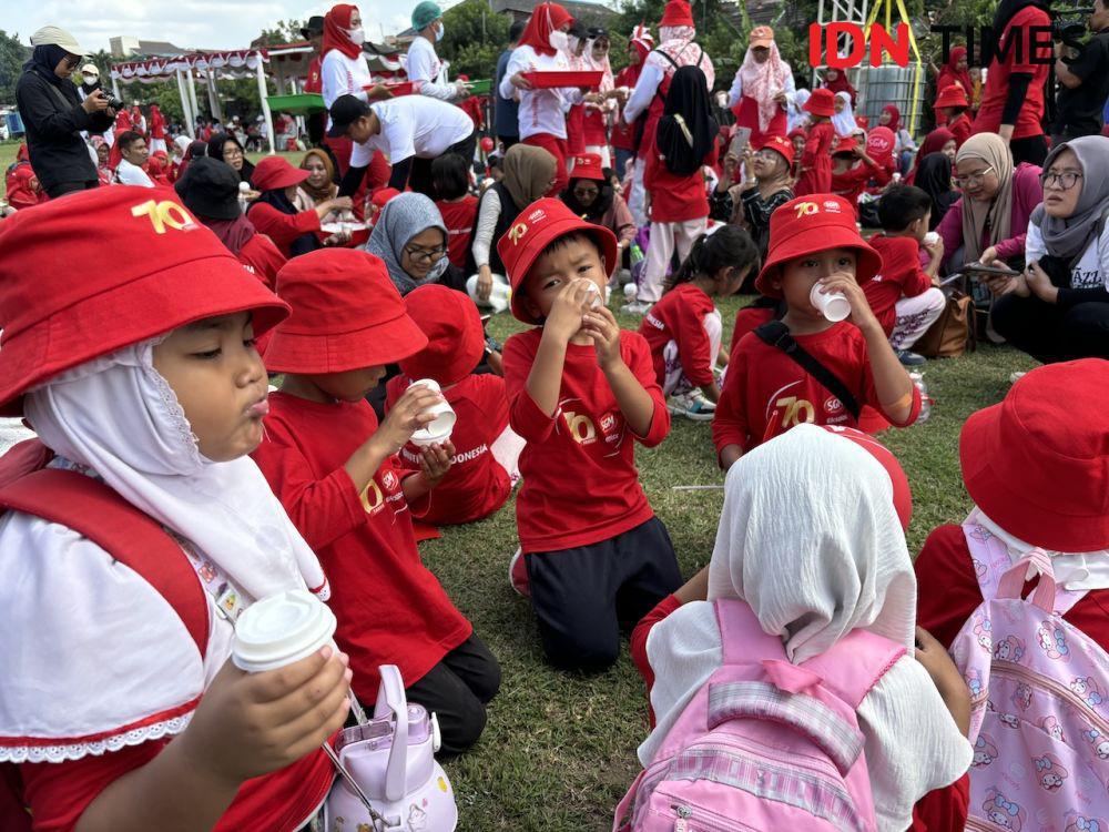 70 Tahun Sarihusada Menutrisi Anak Bangsa, di Lapangan Kenari Yogyakarta, Minggu (25/8/2024). (IDN Times/Herlambang Jati Kusumo)