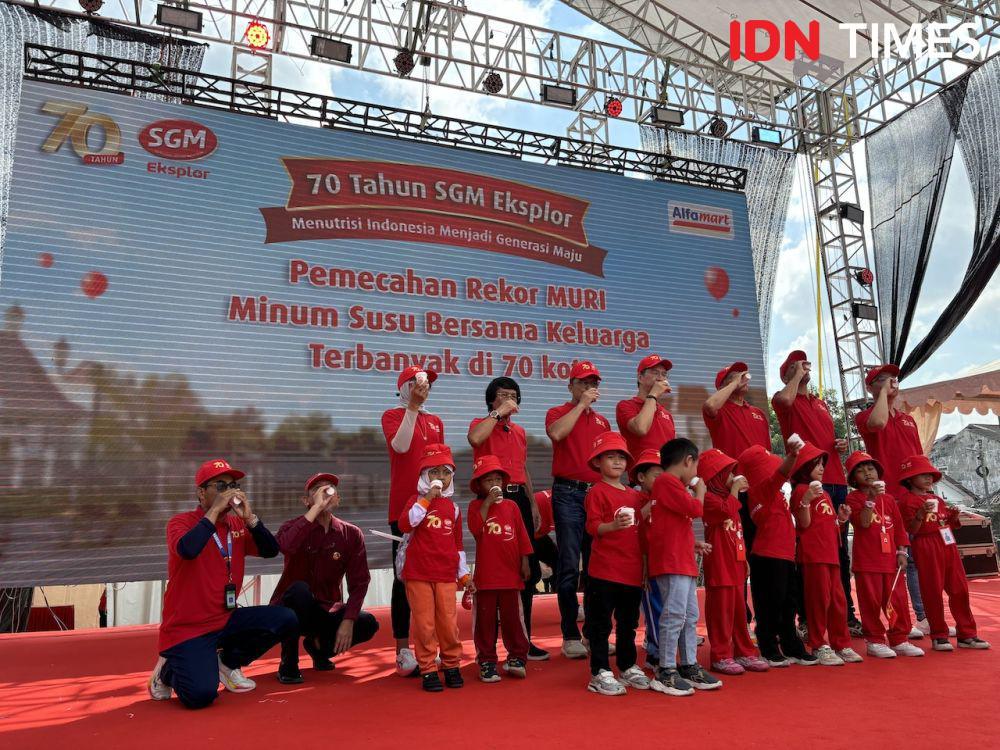 70 Tahun Sarihusada Menutrisi Anak Bangsa, di Lapangan Kenari Yogyakarta, Minggu (25/8/2024). (IDN Times/Herlambang Jati Kusumo)