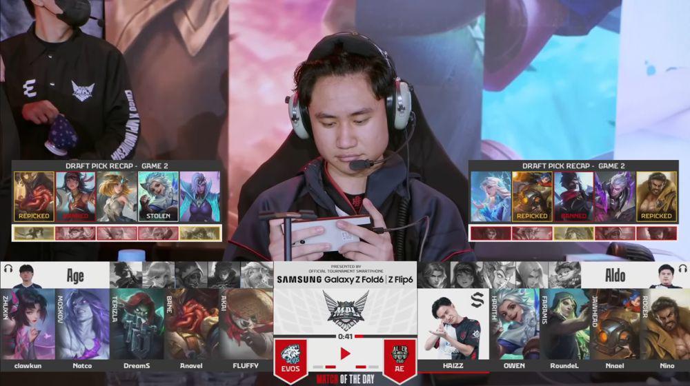 EVOS Glory menggunakan kombinasi hero CC dan burst damage. (YouTube.com/MPL Indonesia)