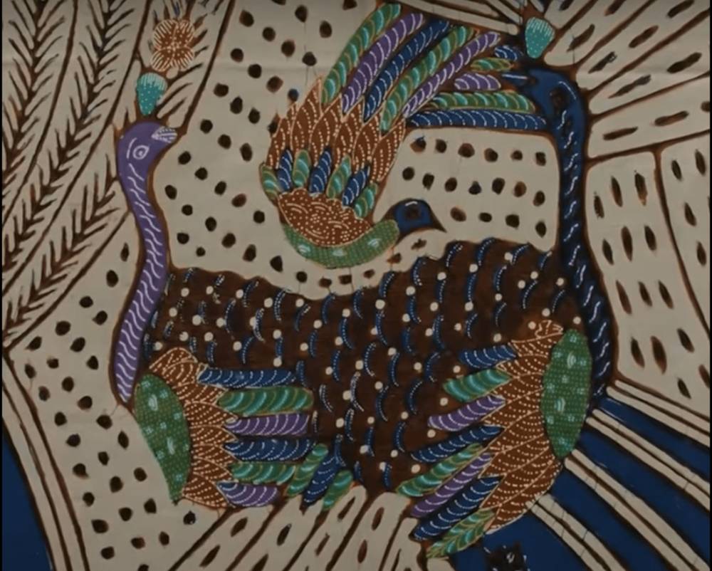 Motif Merak Ngibing pada batik Garutan (youtube.com/Hartono Sumarsono)
