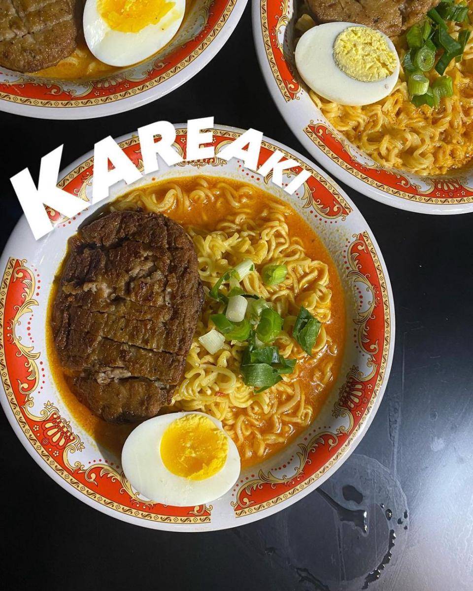 Menu mie kareaki di Kedai Mie Senopati. Instagram/kedaimiesenopati