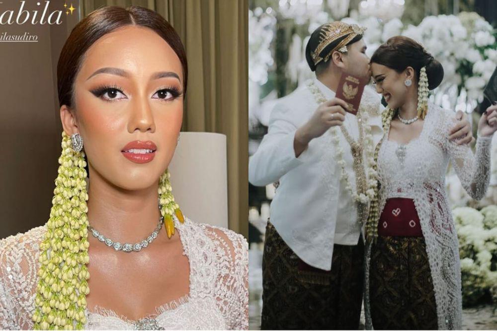8 Makeup dan Busana Akad Nikah Nabila Sudiro, Pakai Kebaya Berstagen