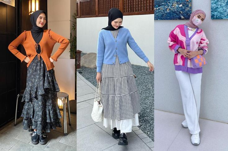 11 OOTD Pakai Cardigan Rajut ala Intan Ghazella, Catchy dan Modis!