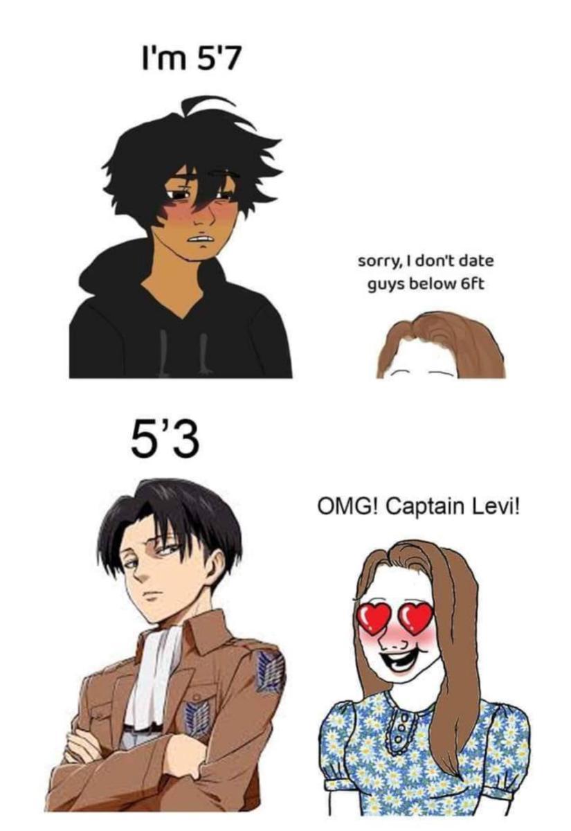 potret meme Levi Attack on Titan (reddit.com/user/DipenduSunny)