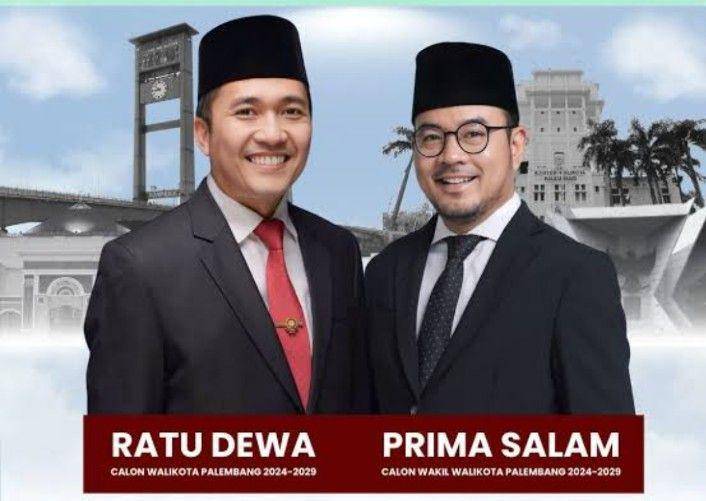 Ratu Dewa dan Prima Salam maju pasangan Pilwako Palembang 2024 (Dokumen)