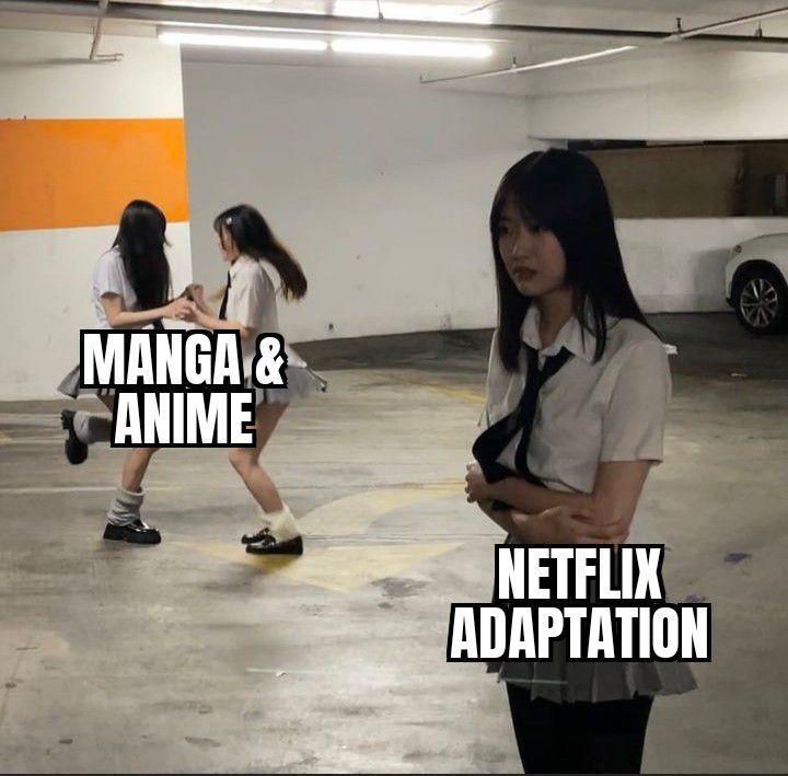potret meme kocak anime live action (reddit.com/user/phokatwala)