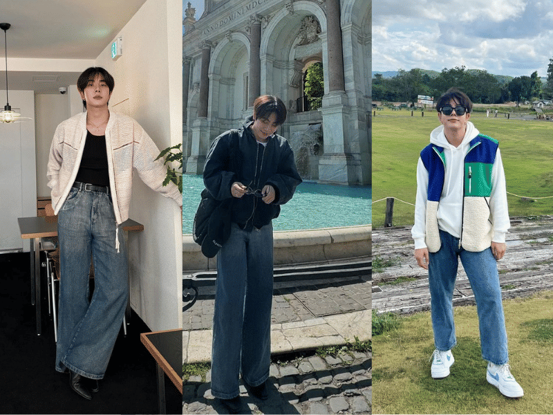 padu padan blue jeans ala Mix Sahaphap (instagram.com/mixxiw)