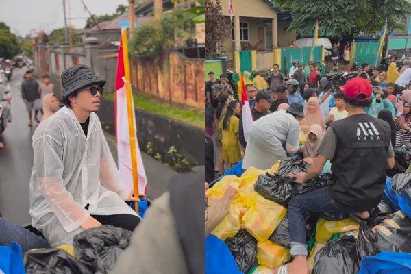 7 Potret Atta Turun Tangan Beri Bantuan Korban Banjir di Ternate