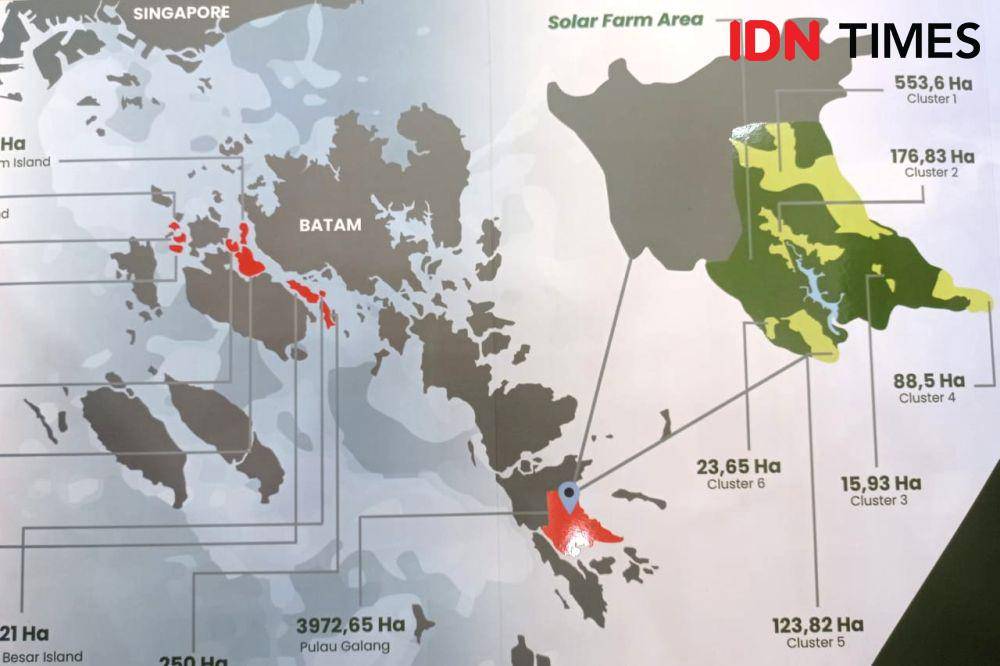 Peta Proyek Strategis Nasional yang berlokasi di Pulau Galang Baru, Kota Batam (IDN Times/Putra Gema Pamungkas)
