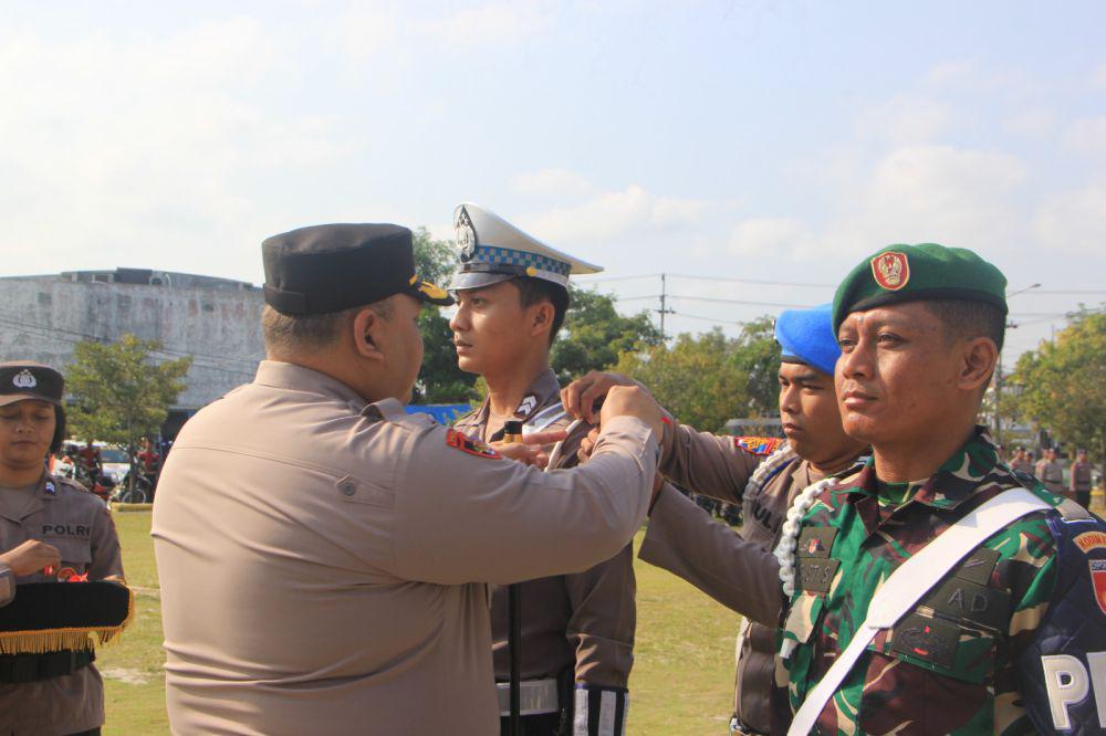 Kepolisian Resor Bantul melaksanakan apel gelar pasukan Operasi Mantap Praja Progo 2024. (Dok. Polres Bantul)