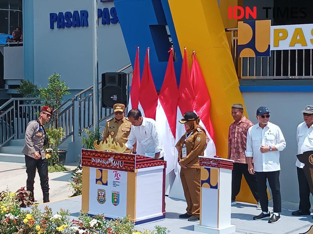 Habiskan Rp38 Miliar, Jokowi Titip Pesan ke Pedagang Pasir Gintung