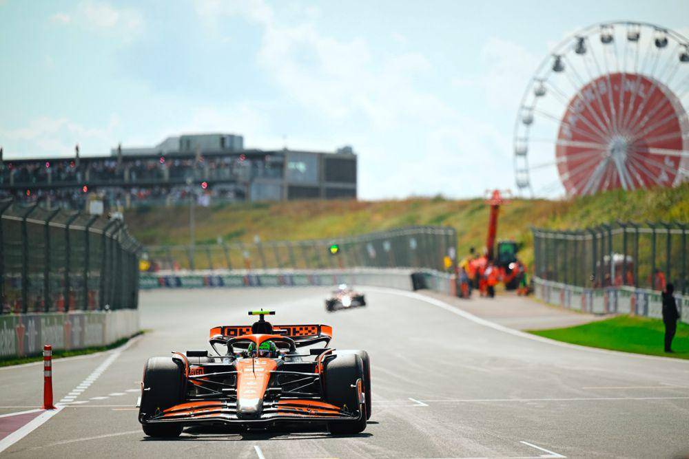 Lando Norris saat menjalani balapan GP Belanda 2024. (x.com/McLarenF1)