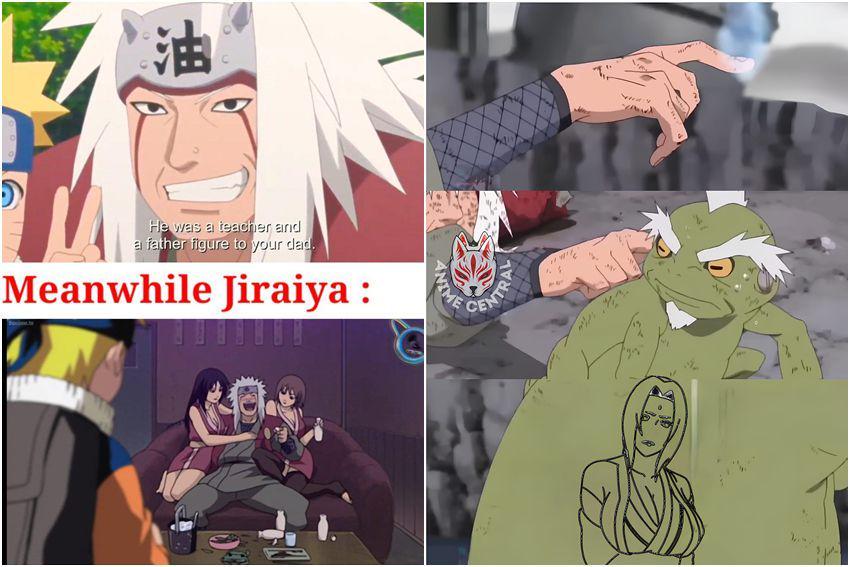 kolase potret meme terlucu Jiraiya (reddit.com/user/Bishwa254 | reddit.com/user/AngelicAura6)