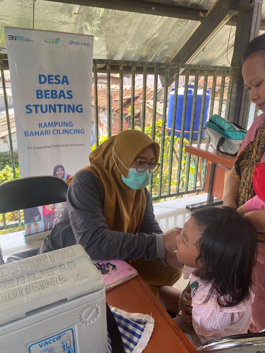 PT Pelindo, Rumah Zakat dan Puskesmas Kelurahan Cilincing Mengadakan Kegiatan Rutin Poyandu Balita