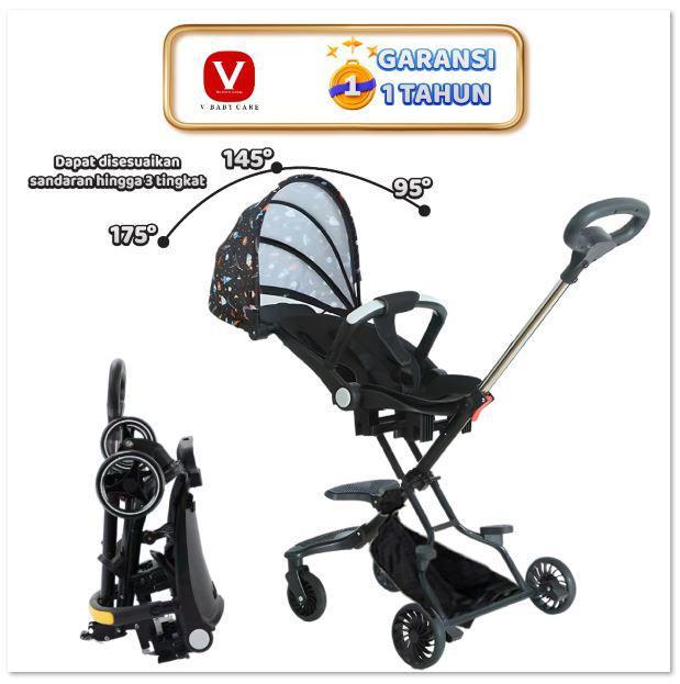 rekomendasi stroller lipat (shopee.co.id/V-BABY CARE Official Store)