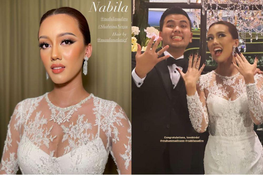 8 Makeup dan Busana Resepsi Nabila Sudiro, Tampil Outstanding!