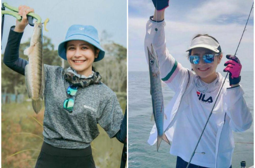 potret Prilly Latuconsina dengan ikan hasil pancingan (instagram.com/prillylatuconsina96)