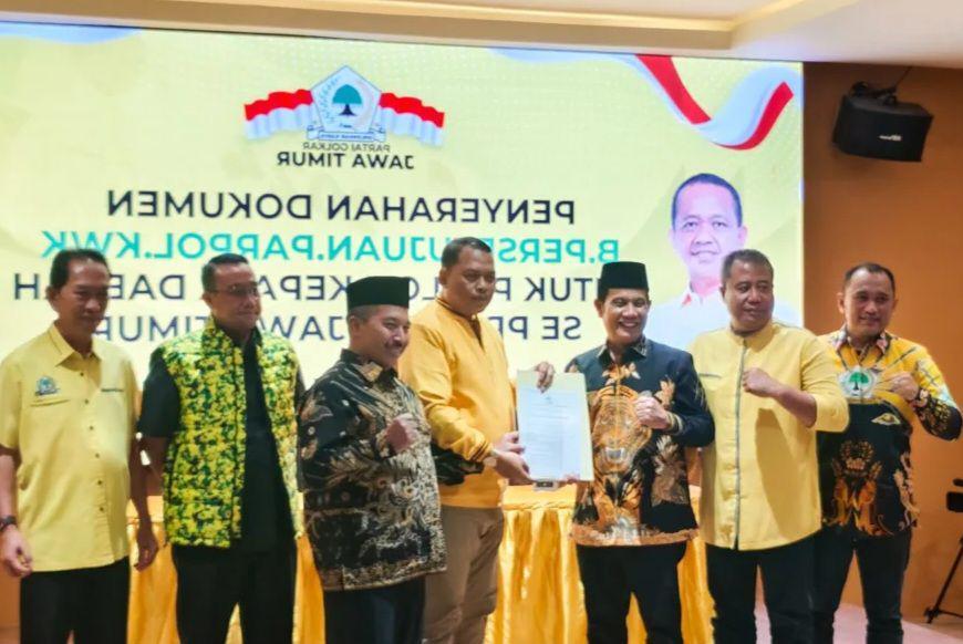 Surat rekomendasi dari Golkar untuk Gunawan-Umar. (Instagram/@abahgun_official)