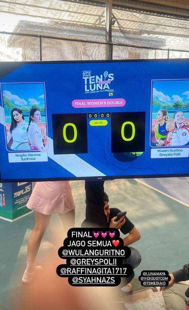 Syahnaz dan Nagita tanding tenis (Instagram.com/syahnazs)