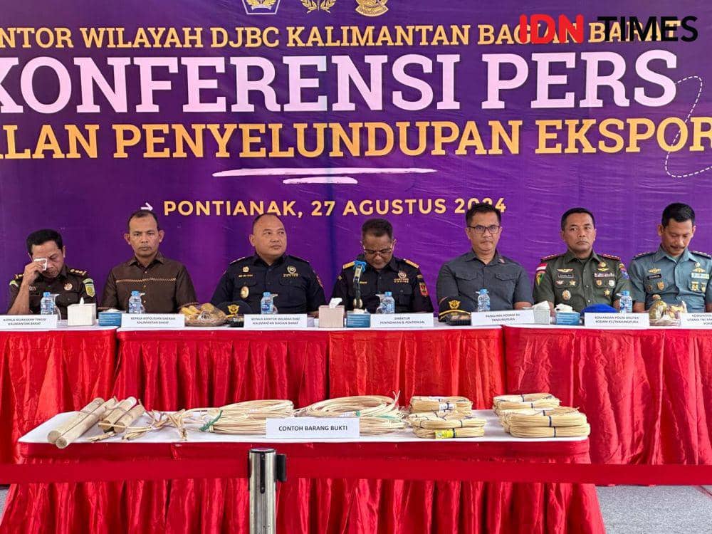 50 ton rotan ilegal hendak diselundupkan ke Cina dari Pontianak. (IDN Times/Teri).