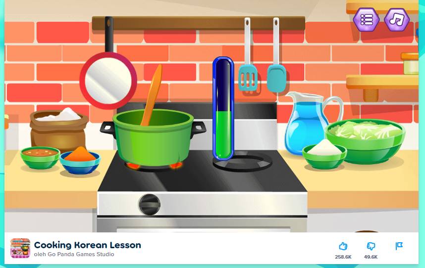 Games memasak Cooking Korean Lesson. (Poki.com)