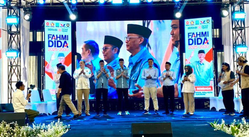Deklarasi Achmad Fahmi dan Dida Sembada di Kota Sukabumi (IDN Times/Siti Fatimah)