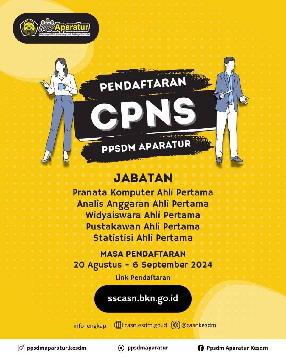 Formasi Kementerian ESDM (instagram.com/ppsdmaparatur.kesdm)