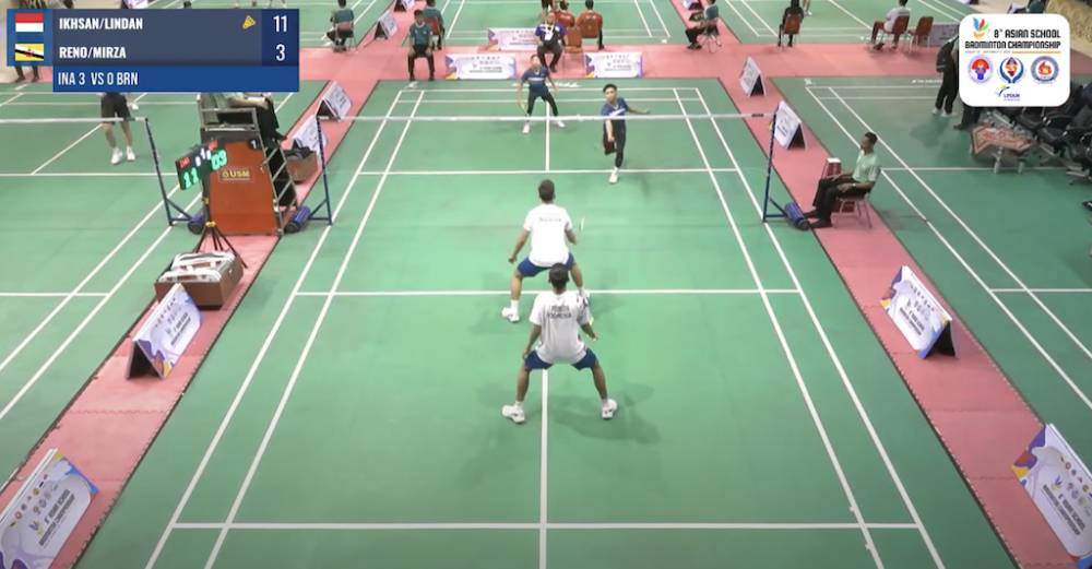 Cuplikan pertandingan Kejuaraan Bulu Tangkis Sekolah Asia ke-8 (Asian School Badminton Championship (ASBC) di Semarang. (youtube.com/@kemenpora_ri)