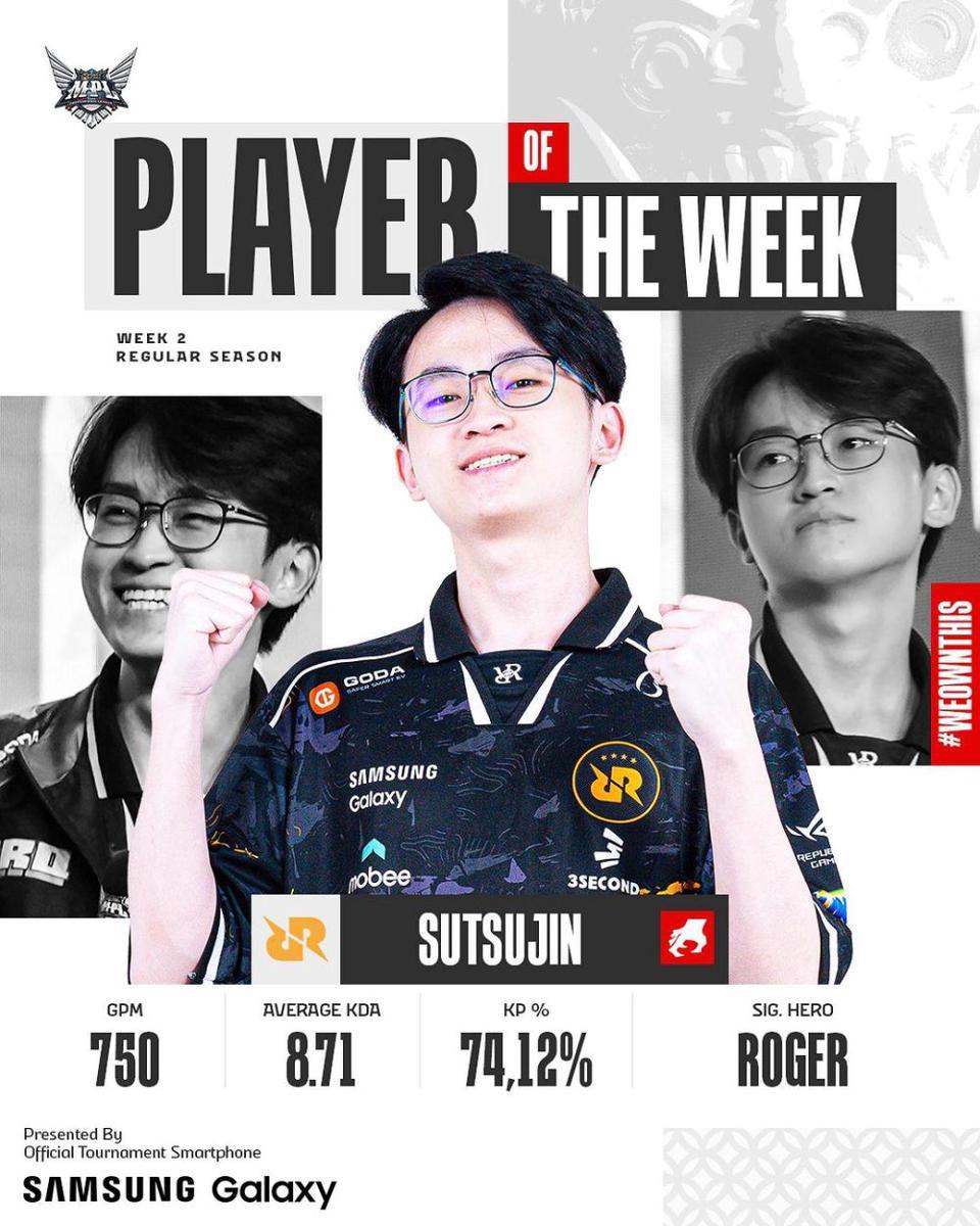 RRQ Sutsujin terpilih menjadi Player of the Week 2 MPL ID S14. (instagram.com/mpl.id.official)