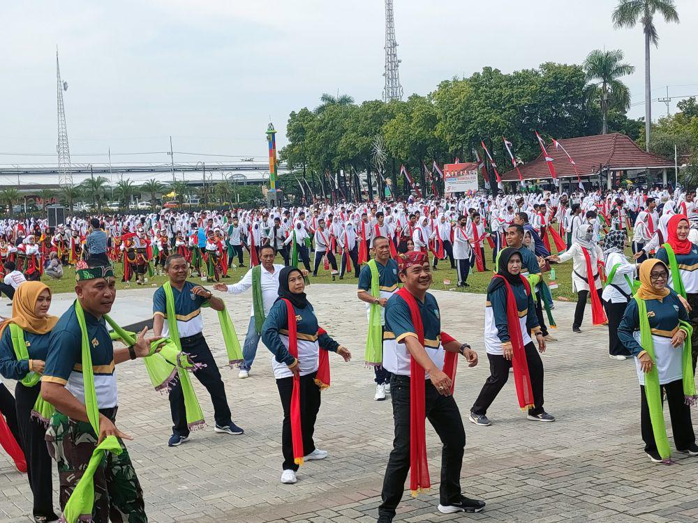 Pemecahan Rekor MURI penari Tari Remo Boletan Terbanyak di Jombang. Foto: jombangkab.go.id